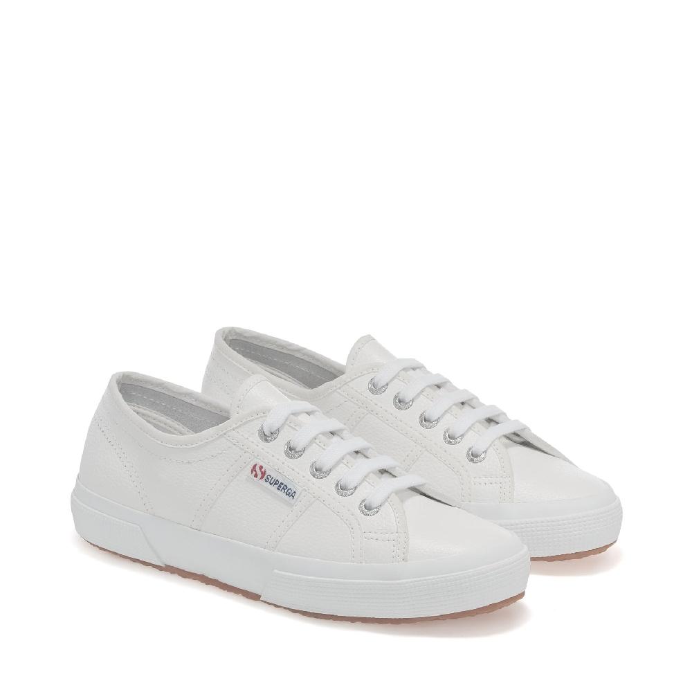 Superga 2750 TUMBLED LEATHERWHITE Offerte esclusive