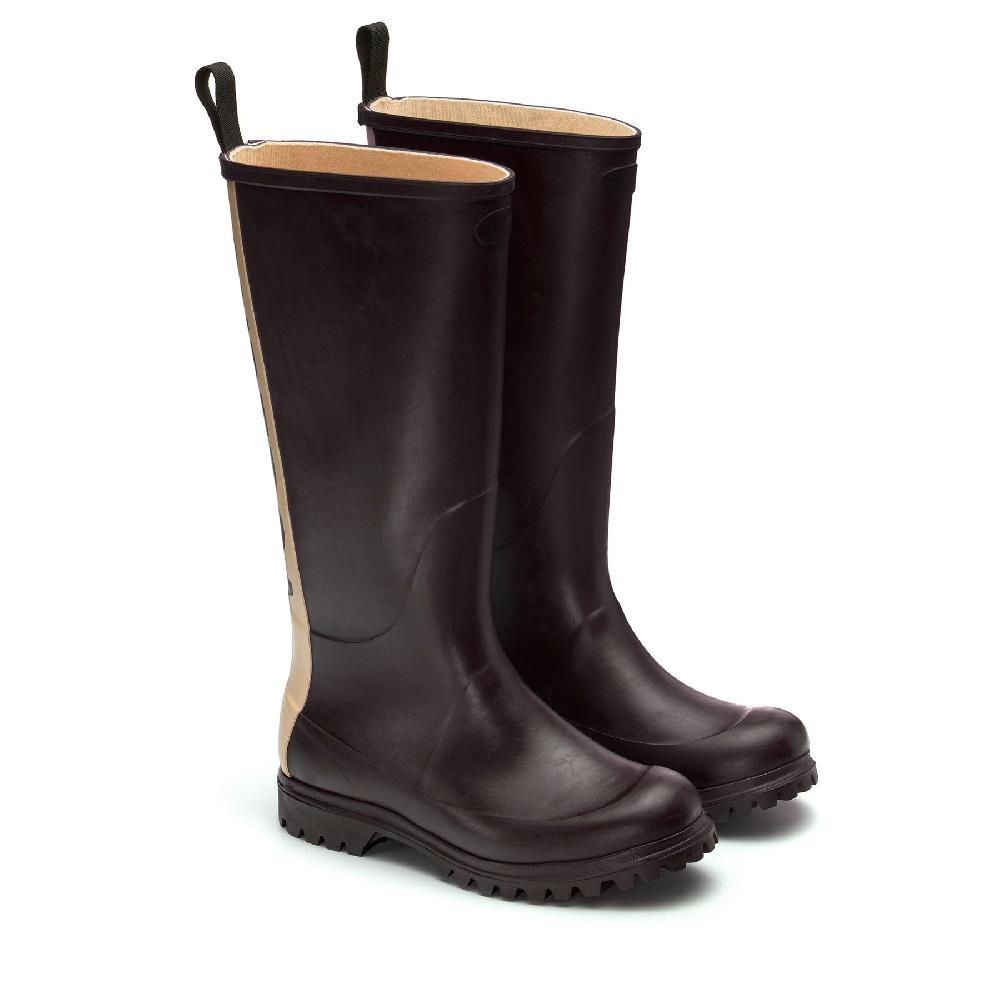 Superga 799 RUBBER BOOTS LETTERINGBLACK BRISTOL-OFF WHITE Presa
