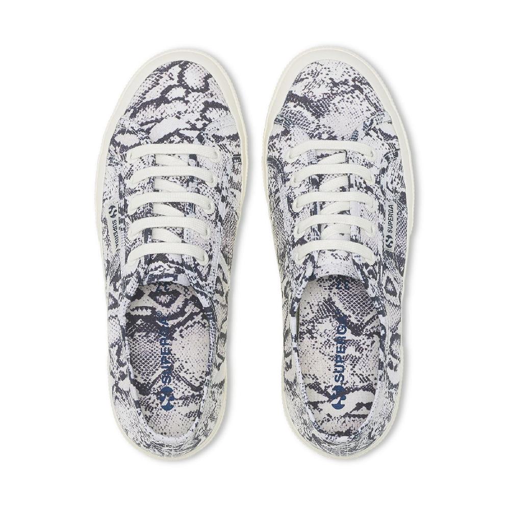 Superga 2750 PRINTWHITE AVORIO-NAVY SNAKE Negozio