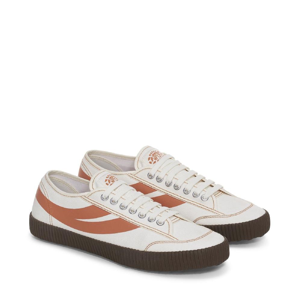 Superga 2619 ST 1WHITE AVORIO-BROWN LEATHER Moda