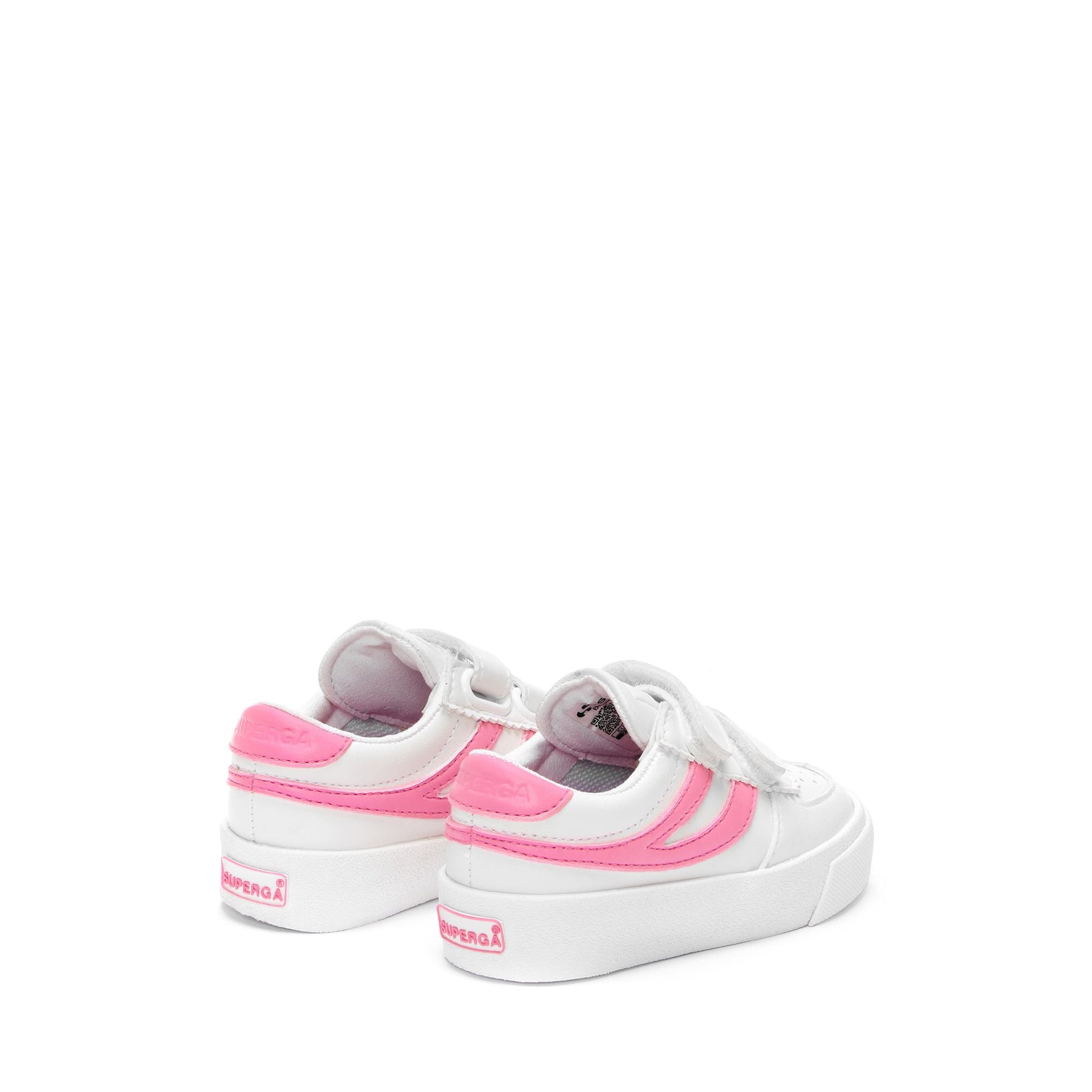 Superga 2846 KIDS SEATTLE STRAPS VEGAN MATERIALWHITE-NEON PINK Offerta speciale della fabbrica