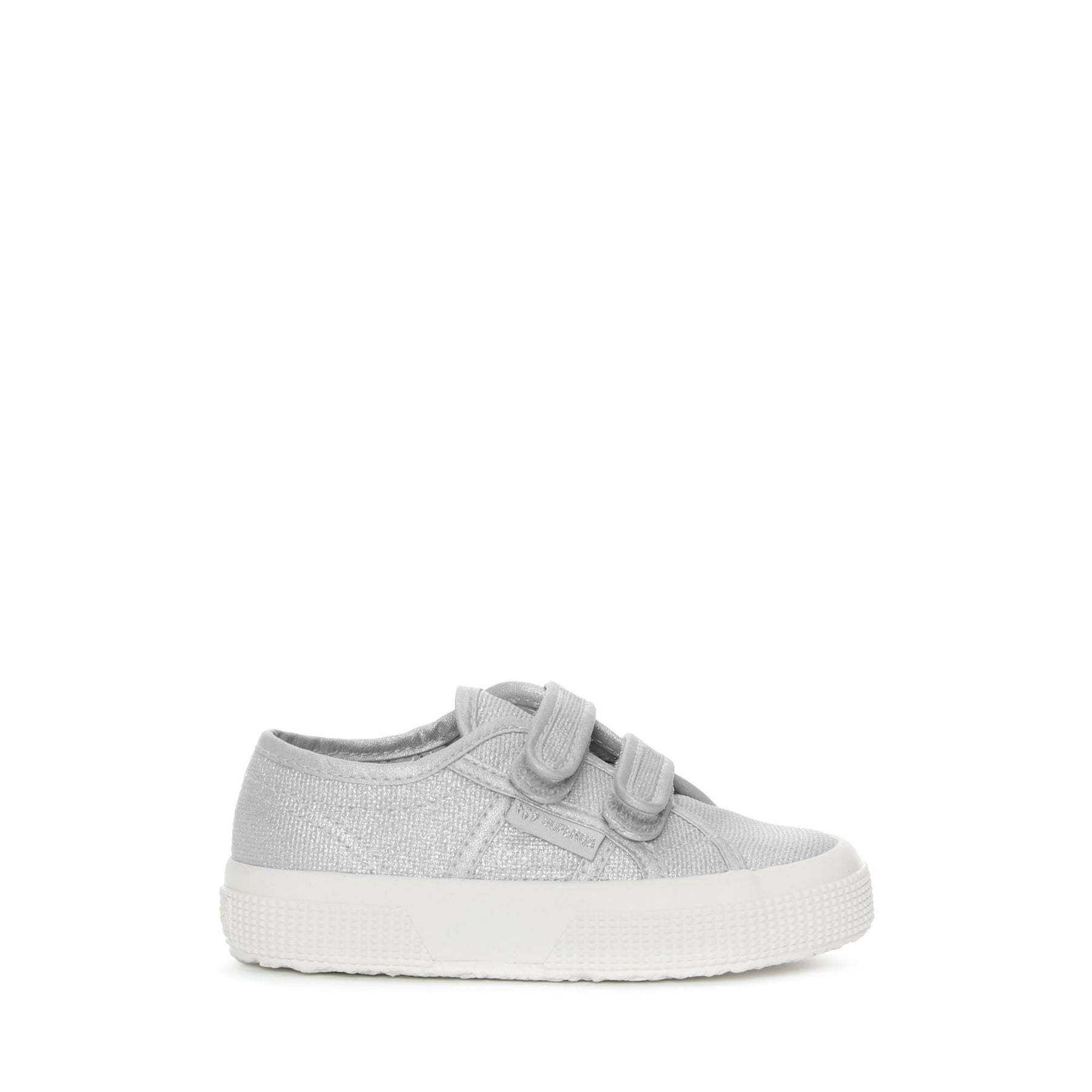 Superga 2750 KIDS STRAPS PEARL MATTE CANVASGREY SILVER-FAVORIO Sostegno trimestrale