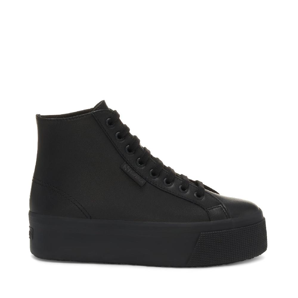 Superga 2708 HI TOP NAPPATOTAL BLACK Soddisfazione Garantita
