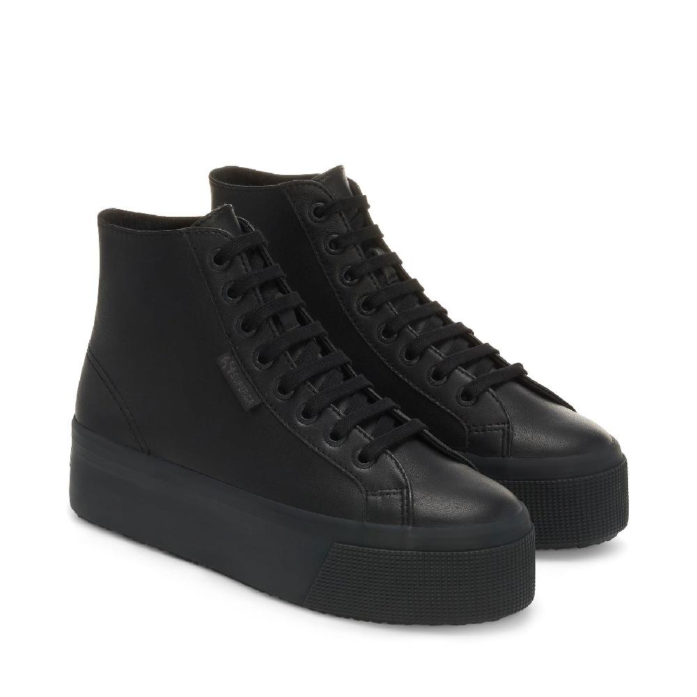 Superga 2708 HI TOP NAPPATOTAL BLACK Soddisfazione Garantita