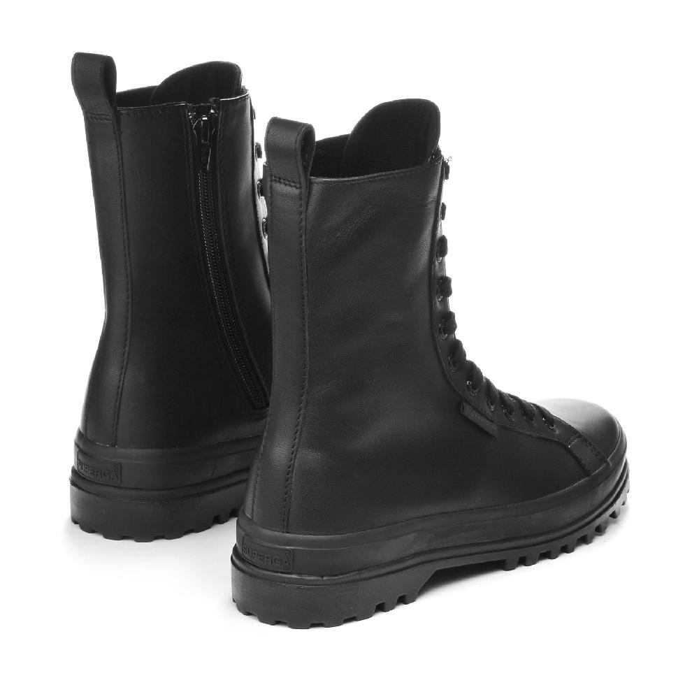 Superga 2641 ALPINA HIGH NAPPATOTAL BLACK Qualità Garantita