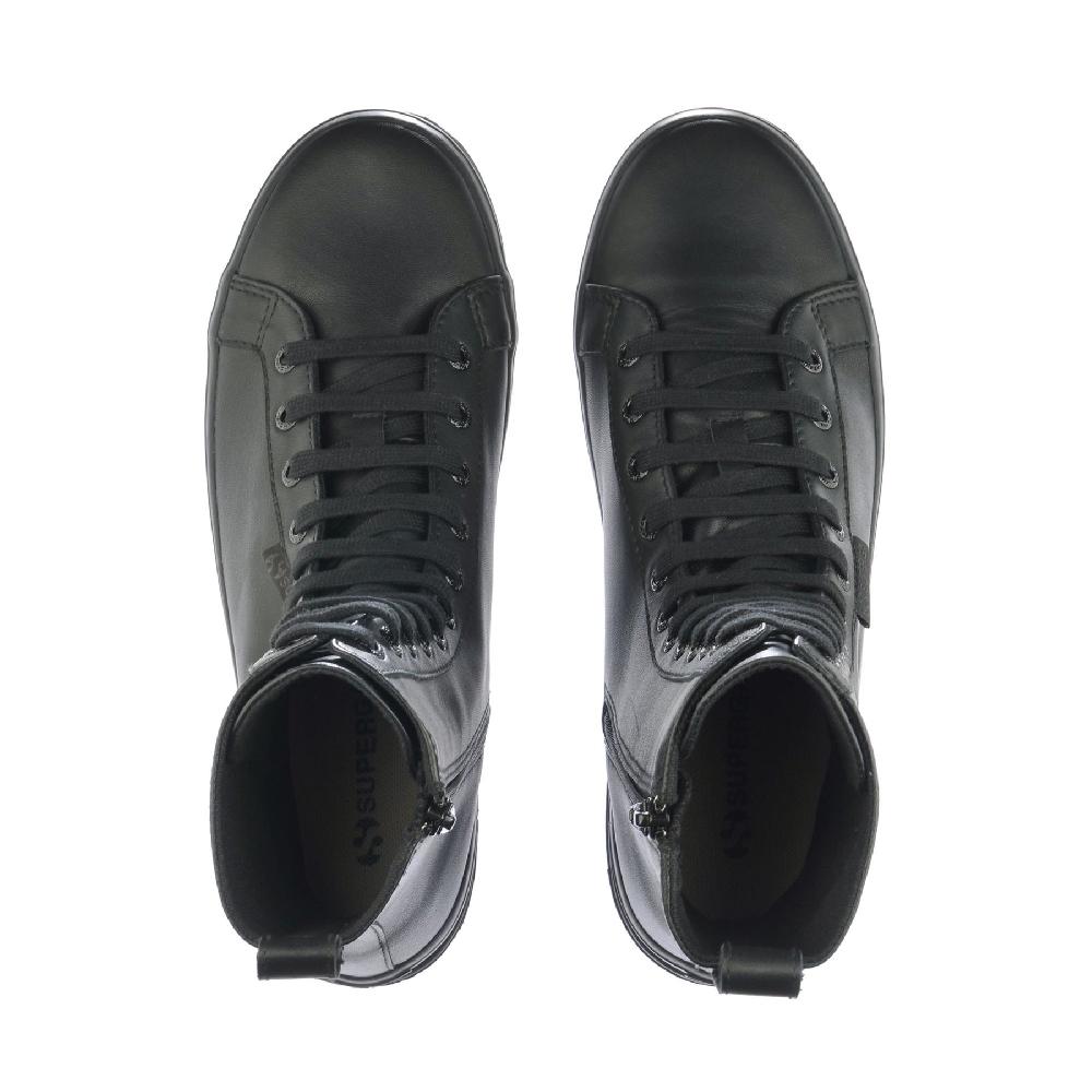 Superga 2641 ALPINA HIGH NAPPATOTAL BLACK Qualità Garantita