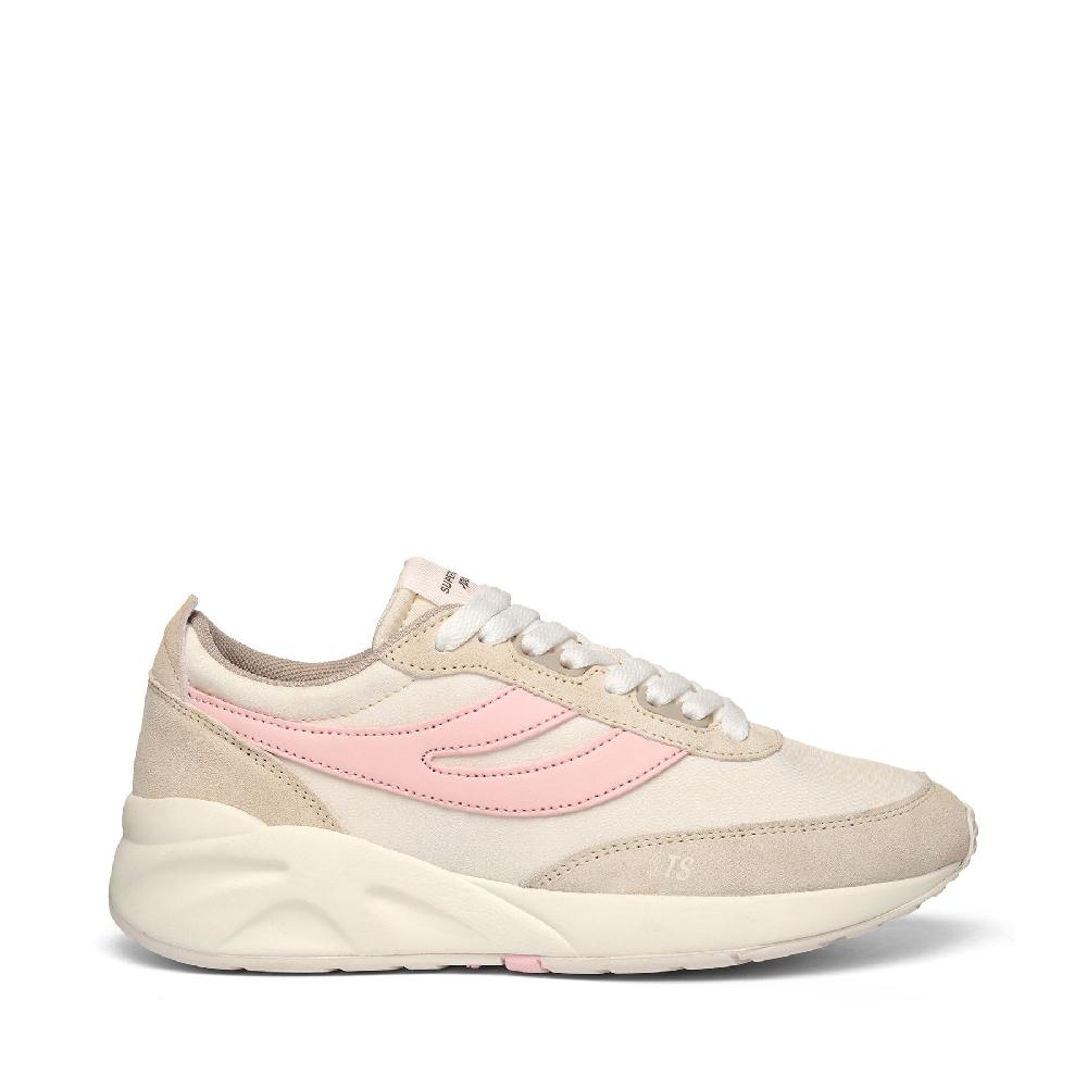 Superga 4089 TRAINING 9TS SLIMWHITE AVORIO-BEIGE LT-NOSEGAY-BEIGE NATURAL-GREY STONE