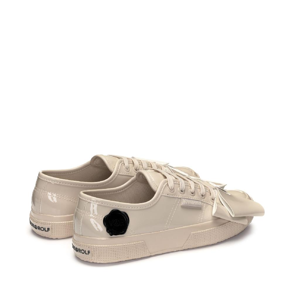 Superga 2750 VEGAN PATENT MATERIALBEIGE Nuova