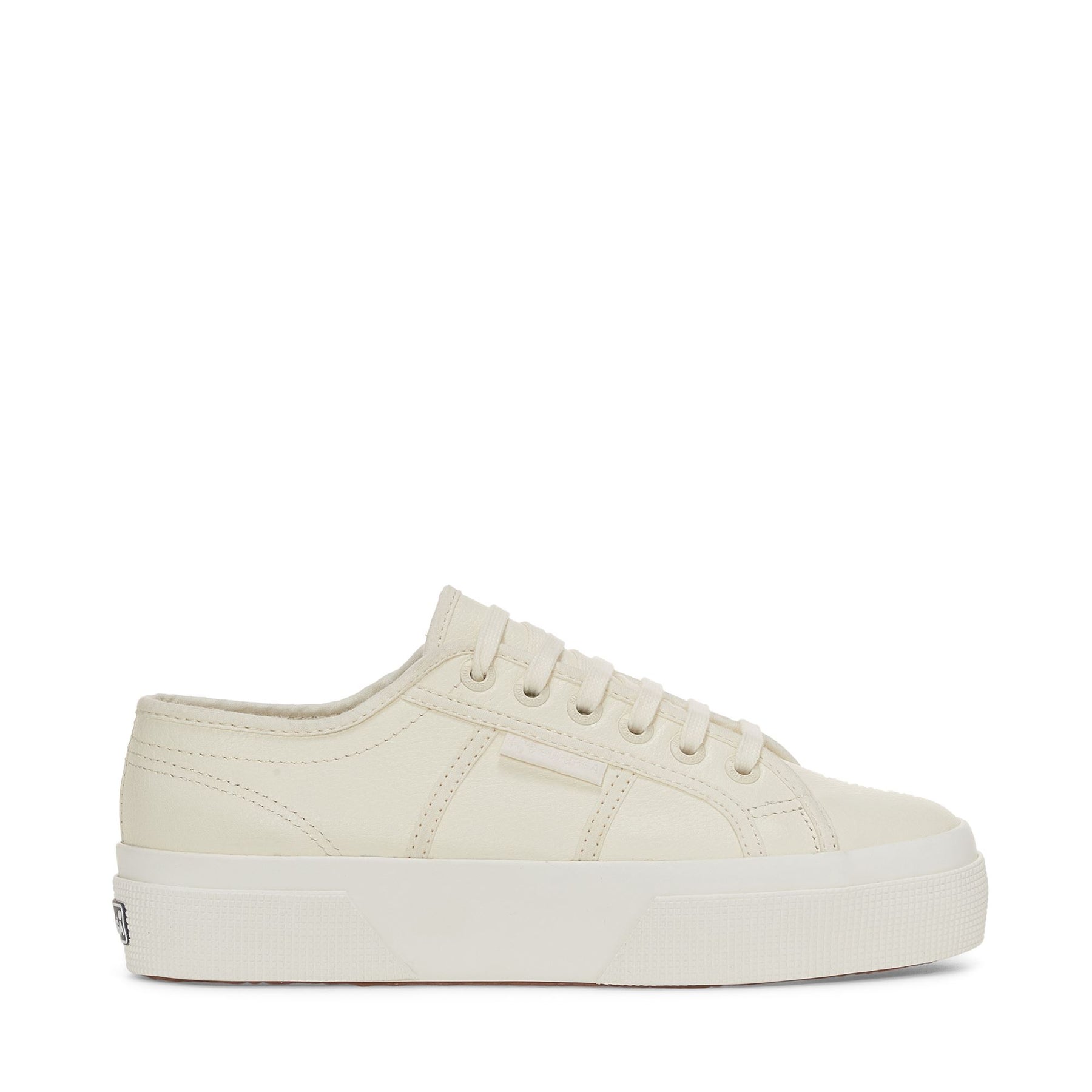 Superga 2740 PLATFORM TUMBLED LEATHERBEIGE NATURAL-FAVORIO
