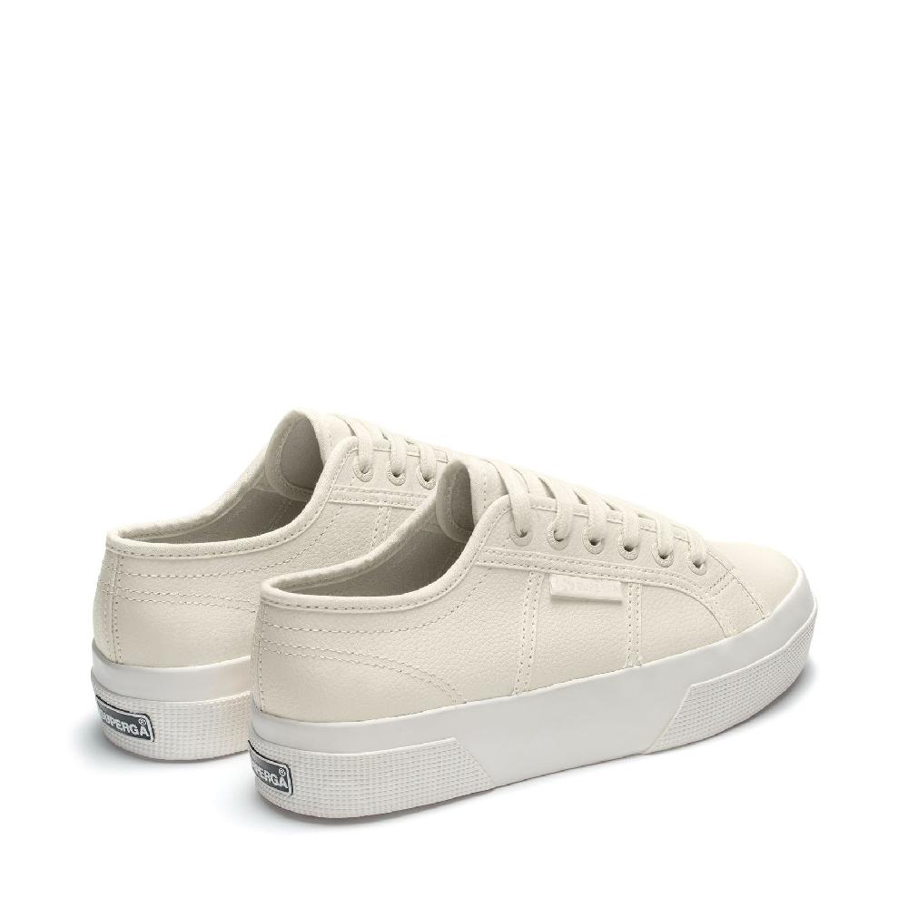 Superga 2740 PLATFORM TUMBLED LEATHERBEIGE NATURAL-FAVORIO Offerta speciale