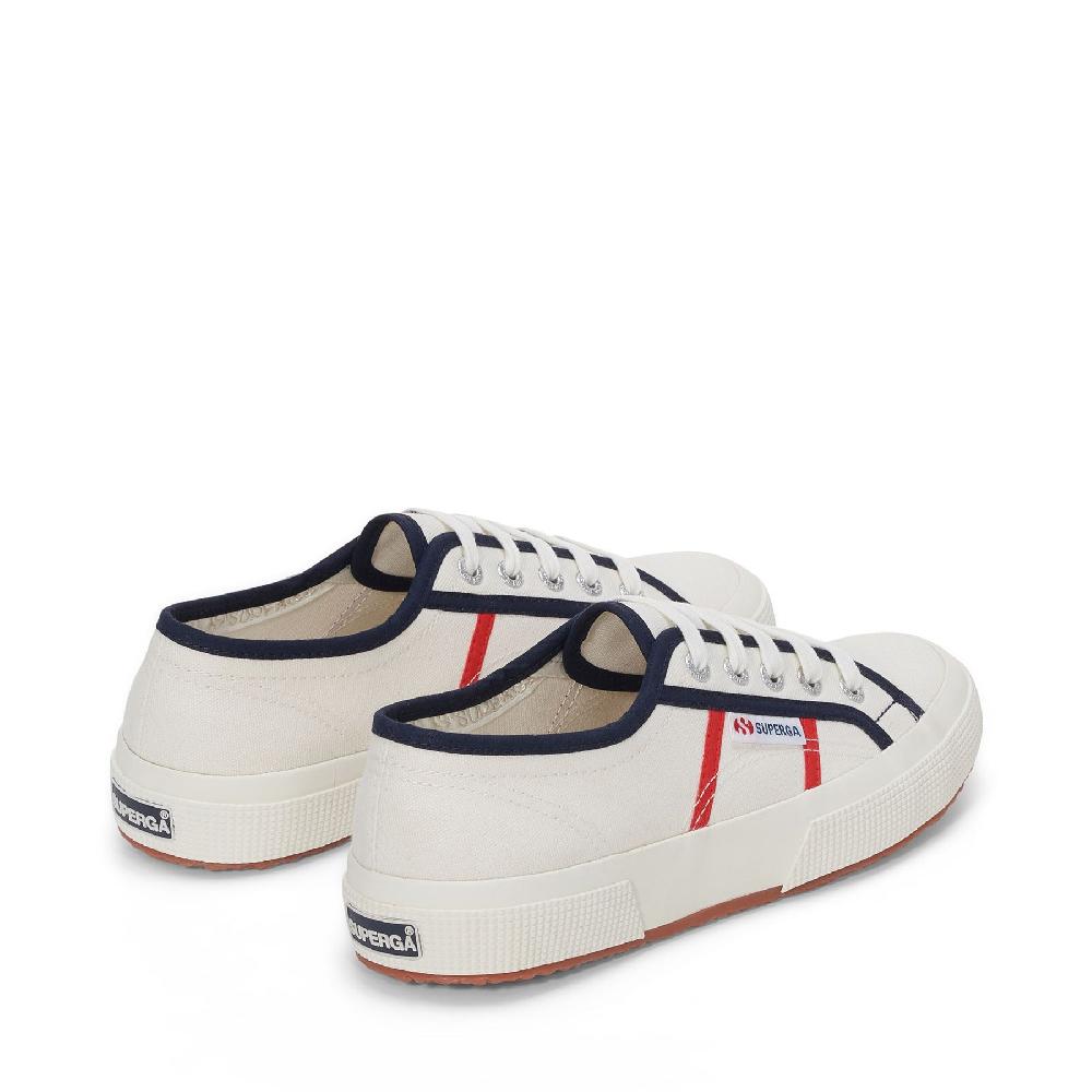 Superga 2750 COLORBLOCKINGWHITE AVORIO-BLUE NAVY-RED Offerta migliore