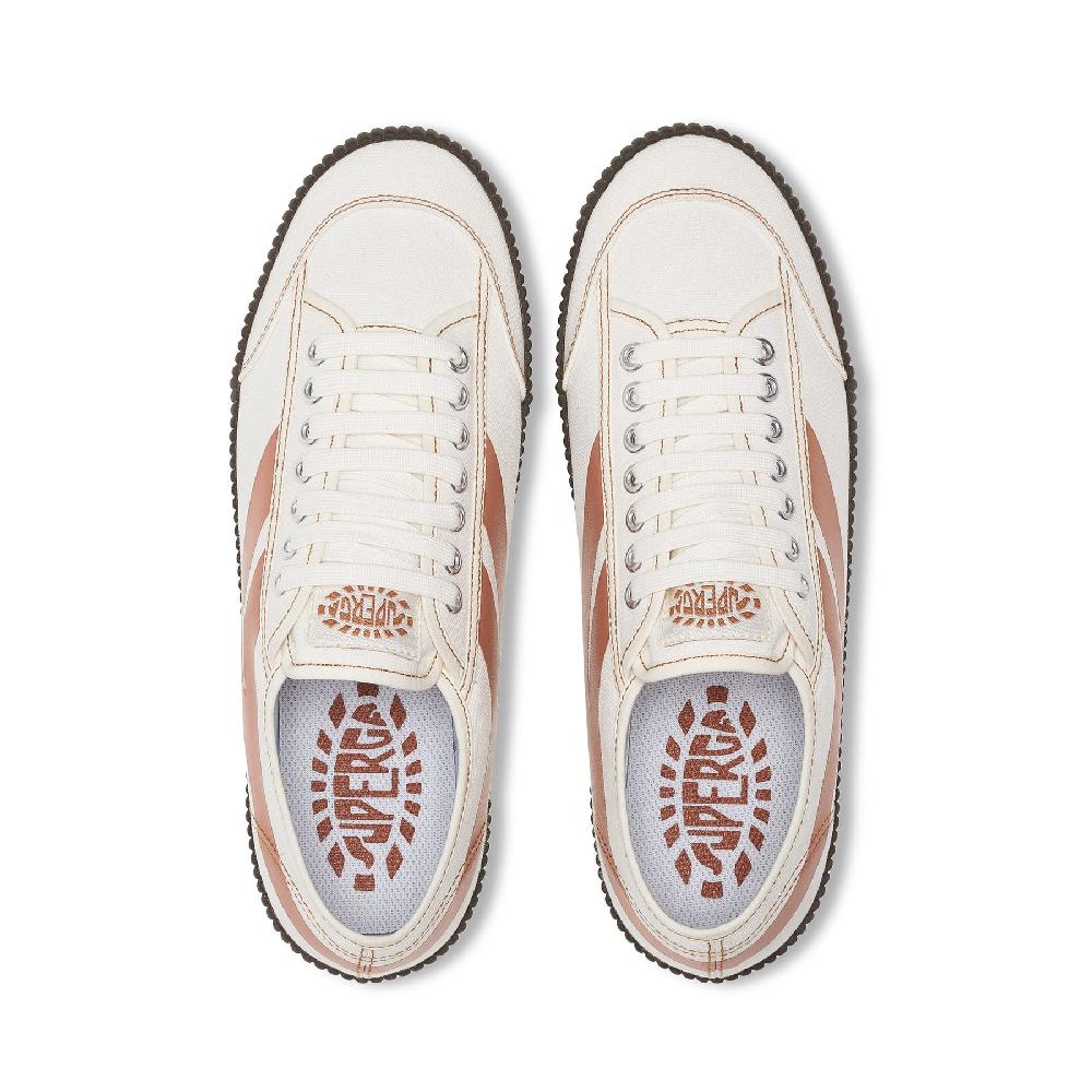 Superga 2619 ST 1WHITE AVORIO-BROWN LEATHER Online Outlet
