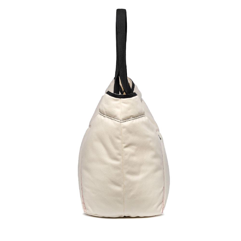 Superga MAXI PADDED WAXED CANVAS TOTE BAG COLORBLOCKWHITE AVORIO-NAVY-RED Grandi sconti
