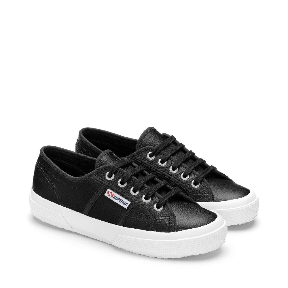 Superga 2750 TUMBLED LEATHERBLACK Fino al 50% di sconto