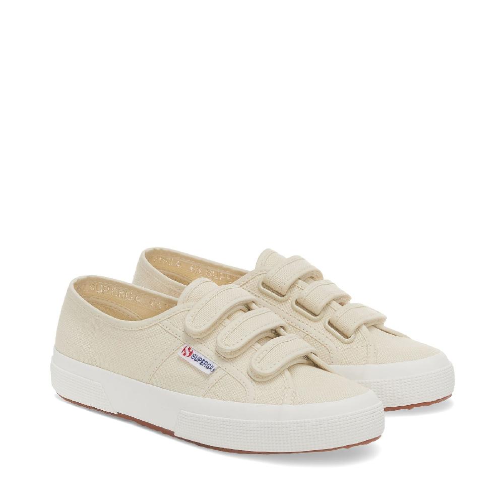 Superga 2750-COT3STRAPUBEIGE LT EGGSHELL-F AVORIO Qualità