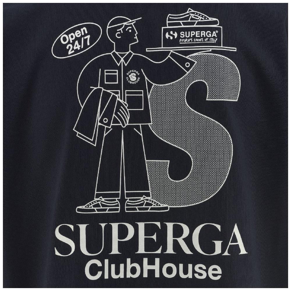 Superga T-SHIRT SUPERGA CLUBHOUSENAVY-WHITE AVORIO Fornitura limitata