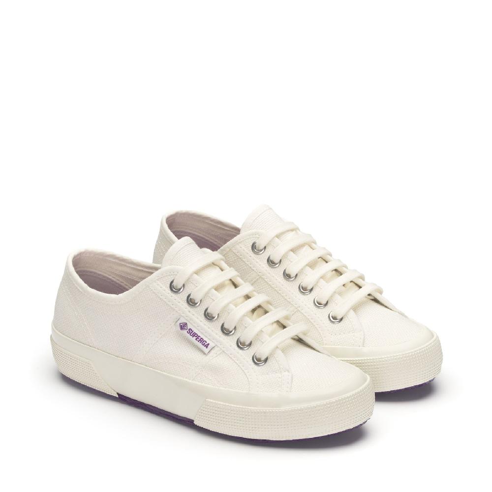 Superga 2750 OG FIORENTINAWHITE AVORIO-PURPLE Bestseller