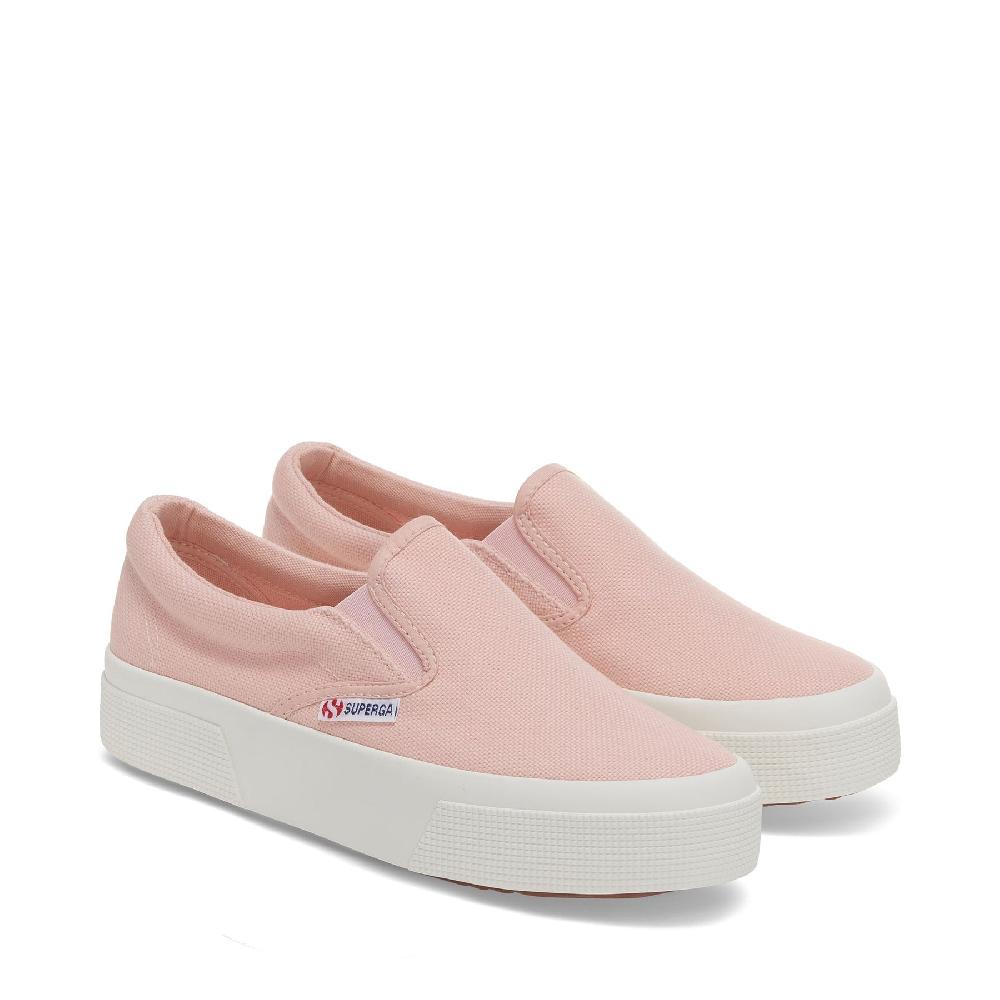 Superga 2740 PLATFORM SLIPONPINK BLUSH-F AVORIO Liquidazione