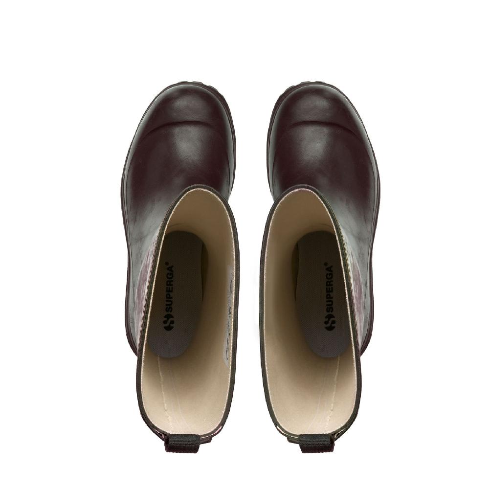 Superga 799 RUBBER BOOTS LETTERINGBLACK BRISTOL-OFF WHITE Ultimo giorno
