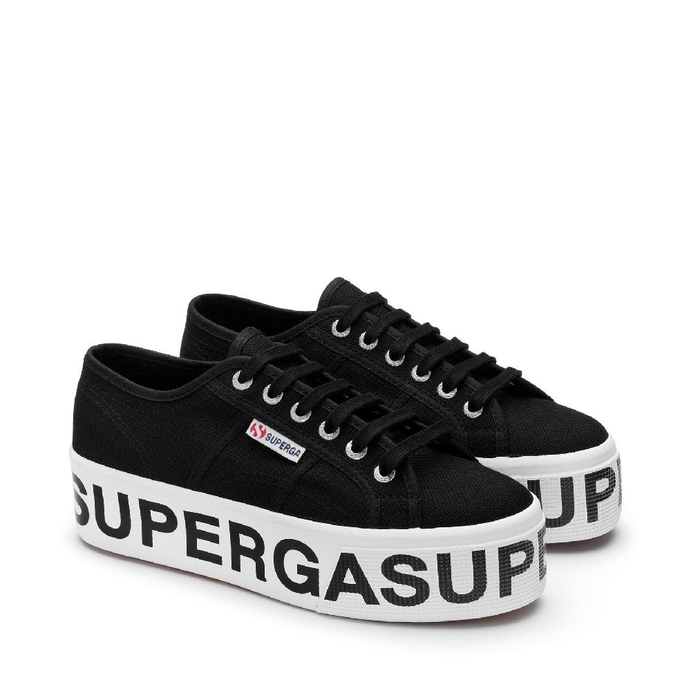 Superga 2790 PLATFORM LETTERINGBLACK Italia