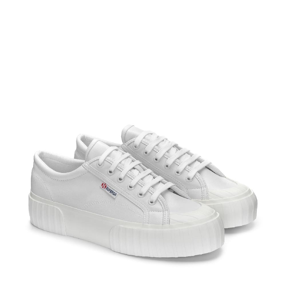Superga 2631 STRIPE PLATFORM VEGAN MATERIALOPTICAL WHITE-FAVORIO Negozi Online