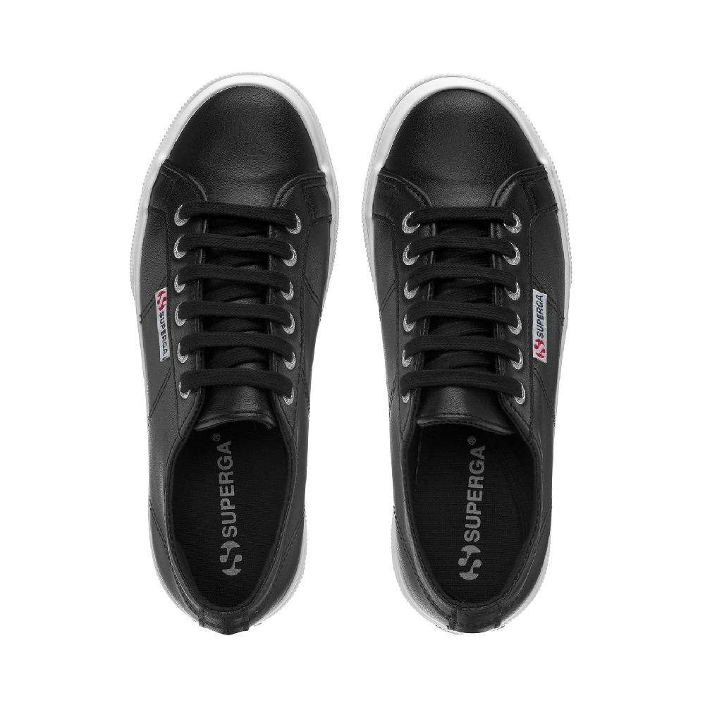Superga 2740 PLATFORM NAPPABLACK-WHITE Fino Al -60%