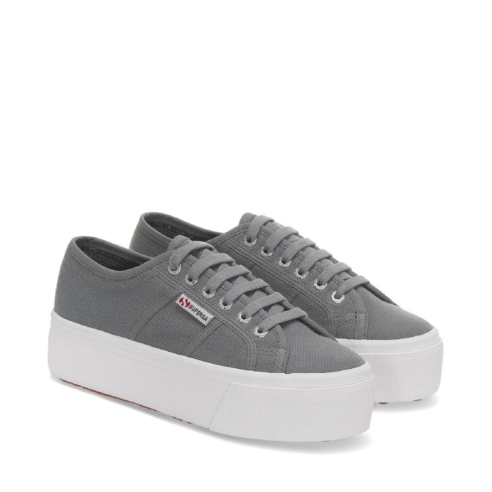 Superga 2790 PLATFORMGRAY DK SAGE Vendita calda