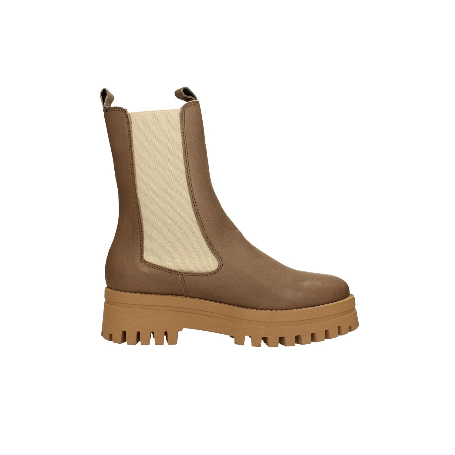 Tata Italia Stivaletti in vera pelle con dettagli chiari a contrasto. Tacco alto 4.5cm Fino Al -60%