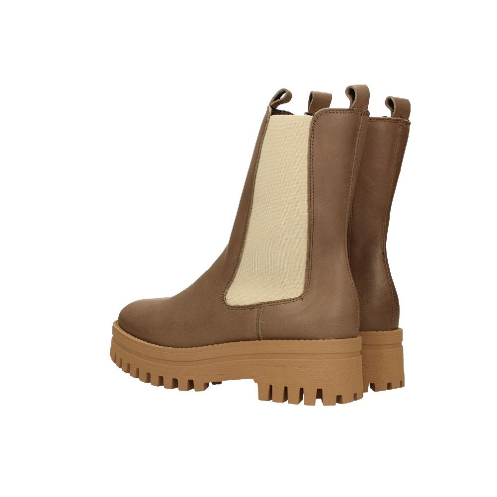 Tata Italia Stivaletti in vera pelle con dettagli chiari a contrasto. Tacco alto 4.5cm Fino Al -60%