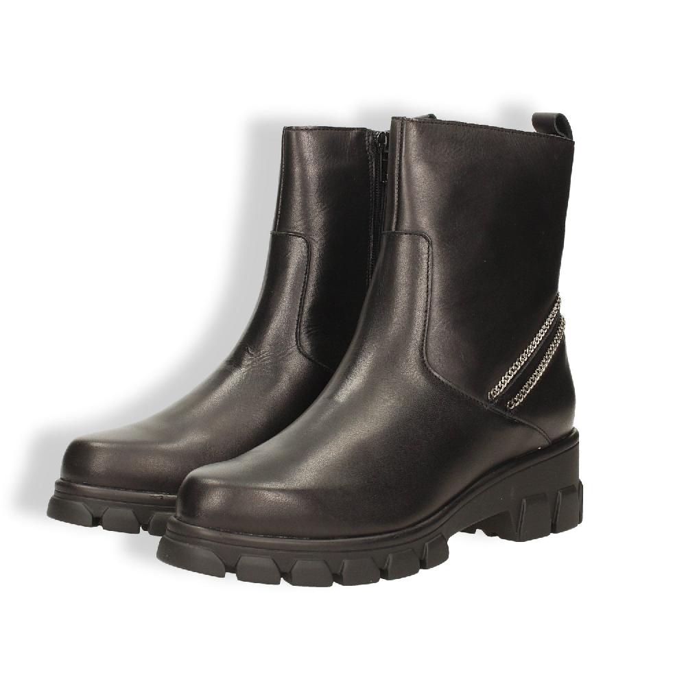Tata Italia Stivaletti in vera pelle con zip decorativa. Tacco alto 6cm Convenienza