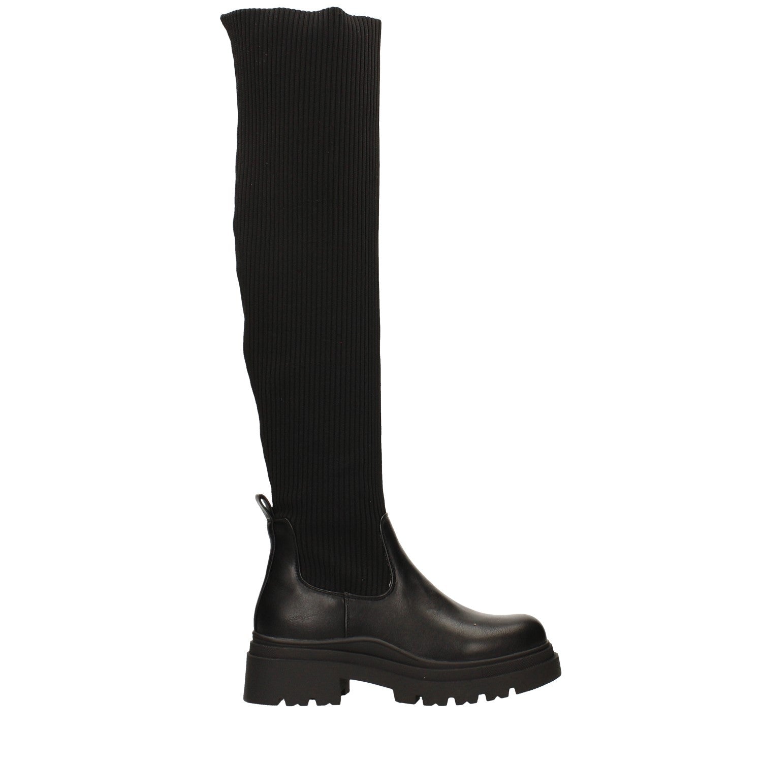 Tata Italia Stivali marroni con tomaia in tessuto elasticizzato. Tacco alto 5cm Vendita Calda