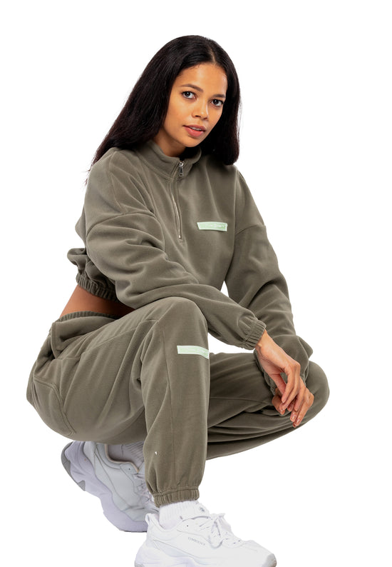 Tom Barron Completo cropped in pile oversize Vendita