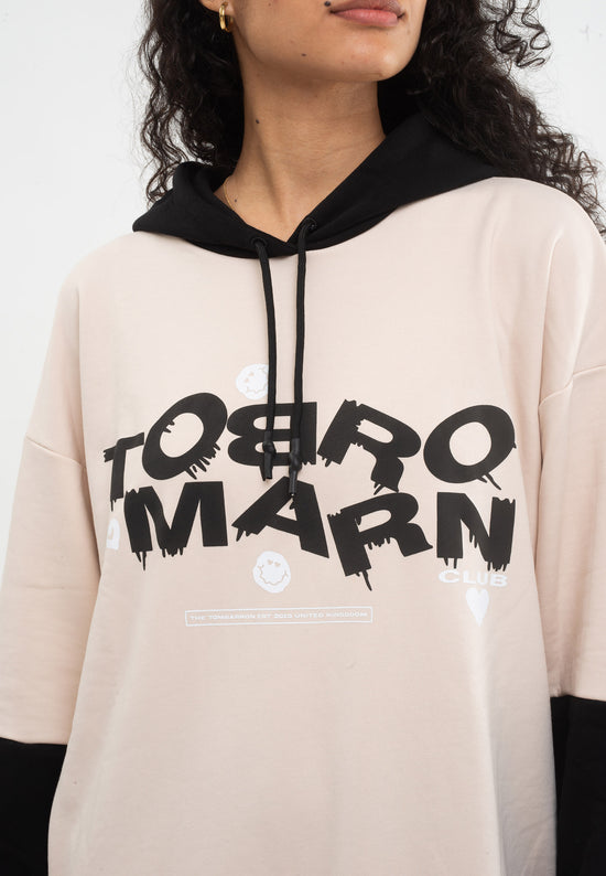 Tom Barron Felpa con cappuccio oversize Signature Qualità