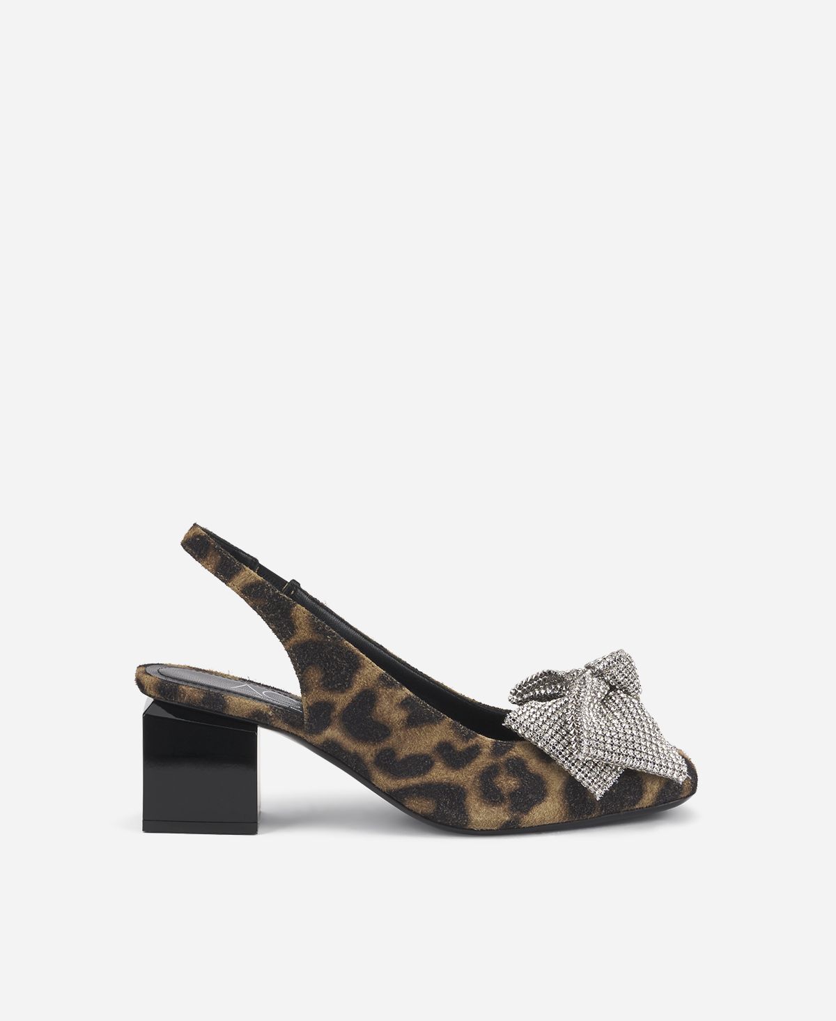 ﻿Agl Sling-back con fiocco Stampa leopard Angie Ribbon