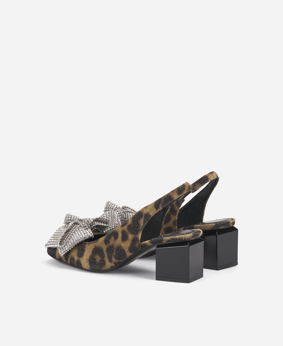 ﻿Agl Sling-back con fiocco Stampa leopard Angie Ribbon Moda
