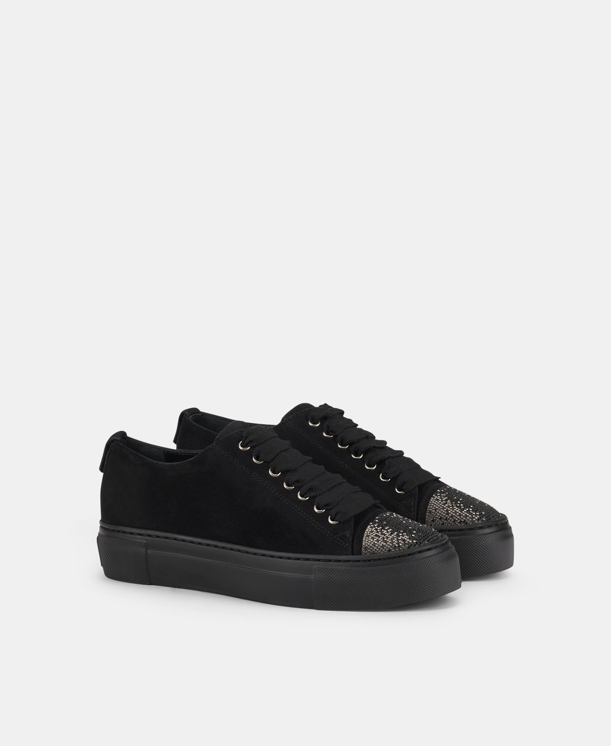 Agl Sneaker con puntina di strass Nero Vananda Crystal In Linea