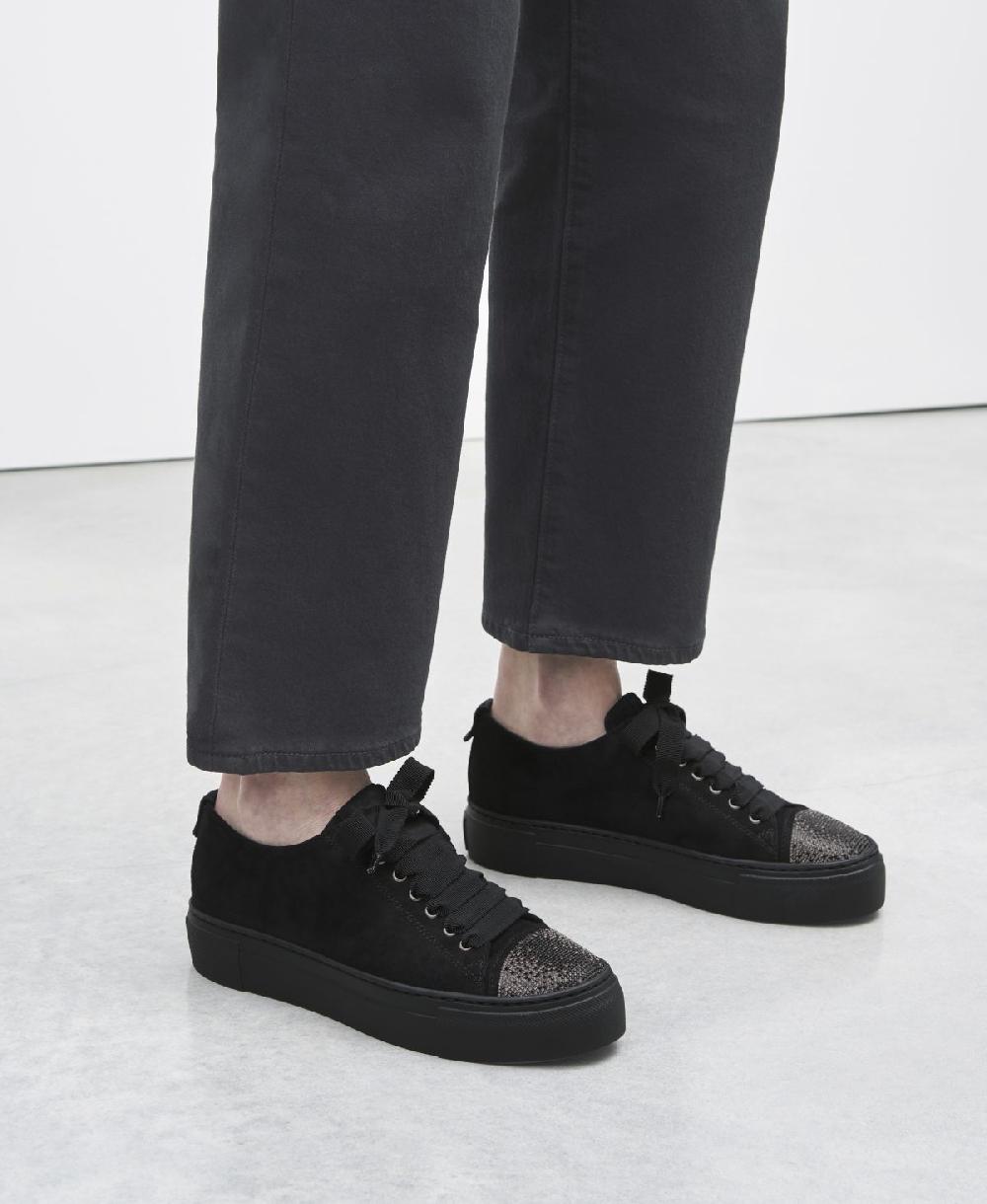 Agl Sneaker con puntina di strass Nero Vananda Crystal In Linea