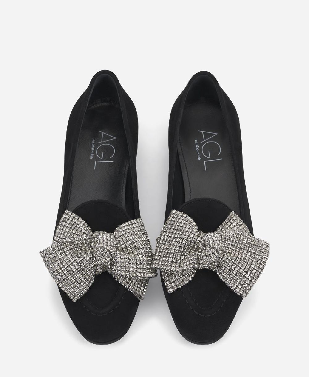 Agl Loafer con fiocco Nero Costanza Ribbon Nuovo