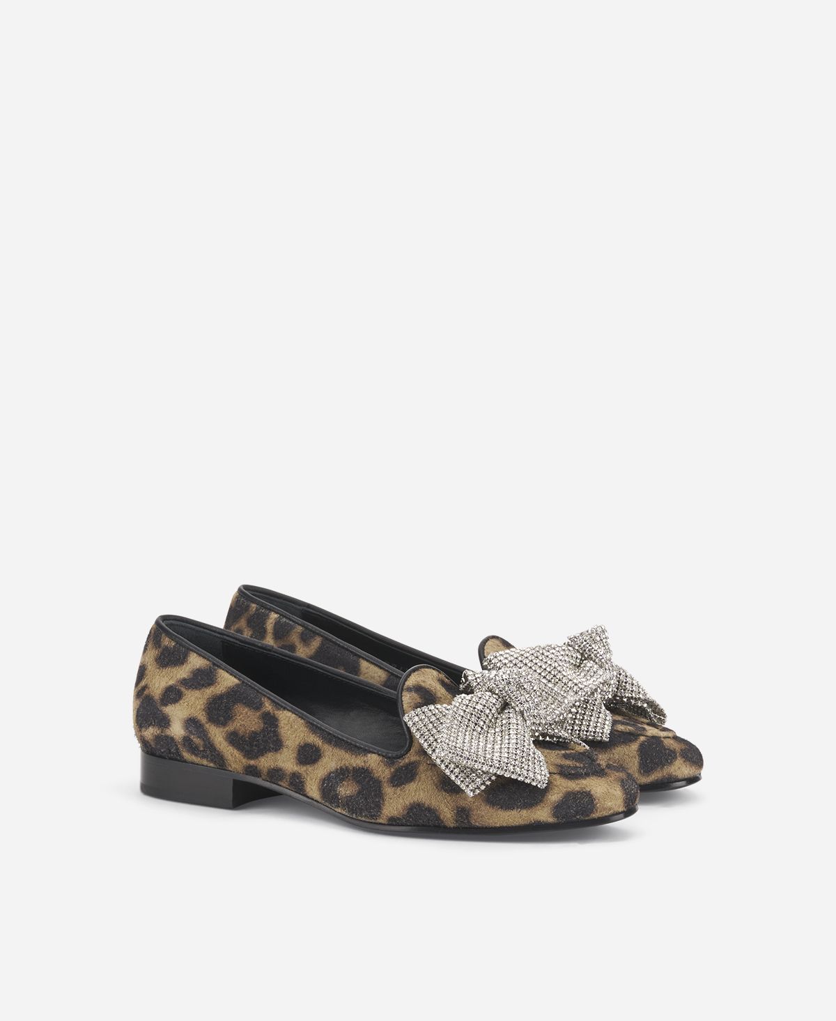 Agl Loafer con fiocco Stampa leopard Costanza Ribbon Qualità