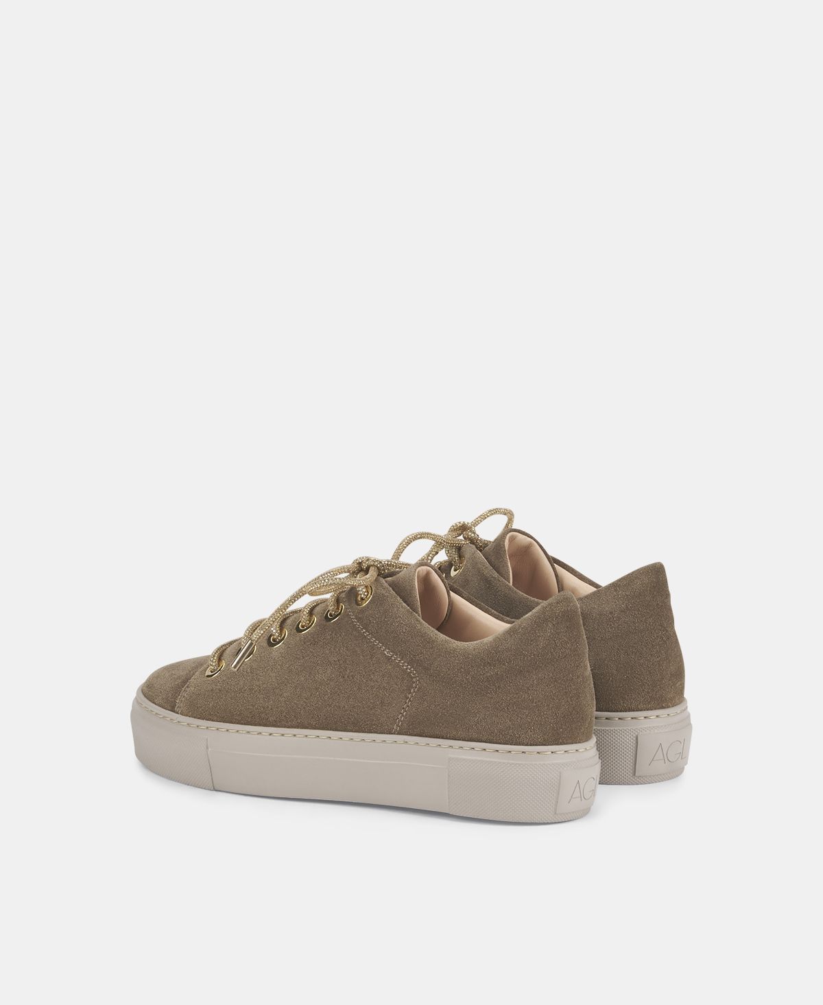 Agl Sneaker in velour Tortora Crystal Fino Al -60%