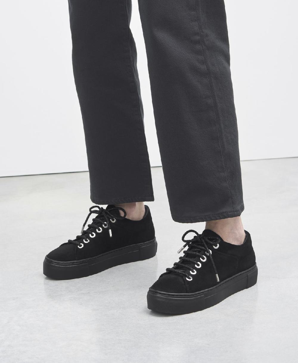 Agl Sneaker in velour Nero Crystal Shopping Online