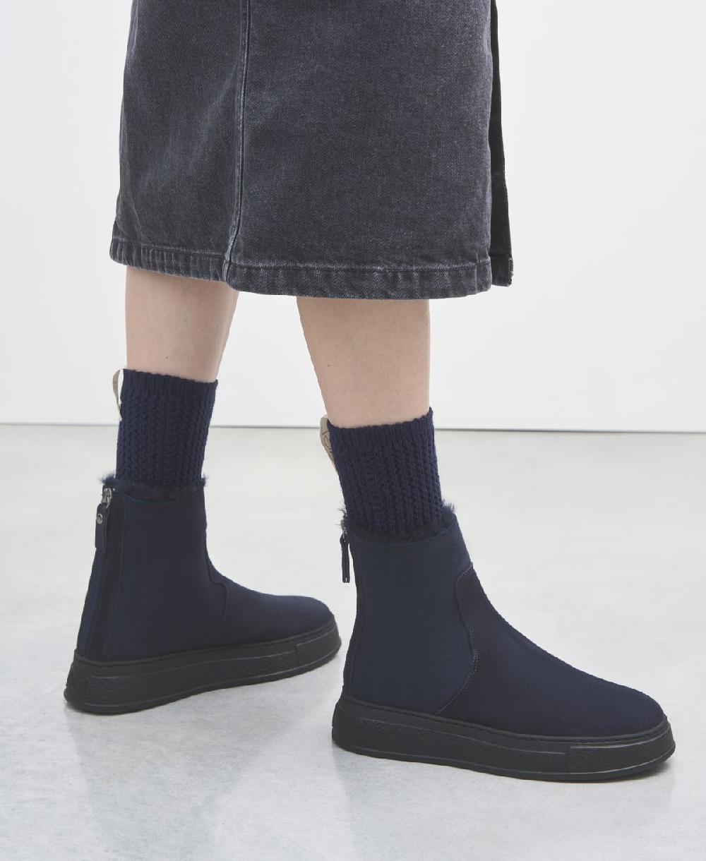 Agl Stivaletto in montone Blu Giuly Warm Sostegno trimestrale