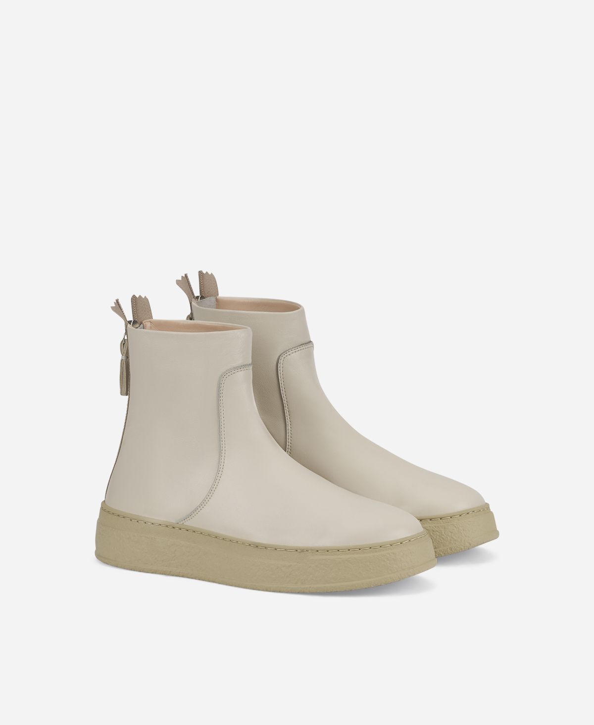Agl Stivaletto in pelle Crema Giuly Presa