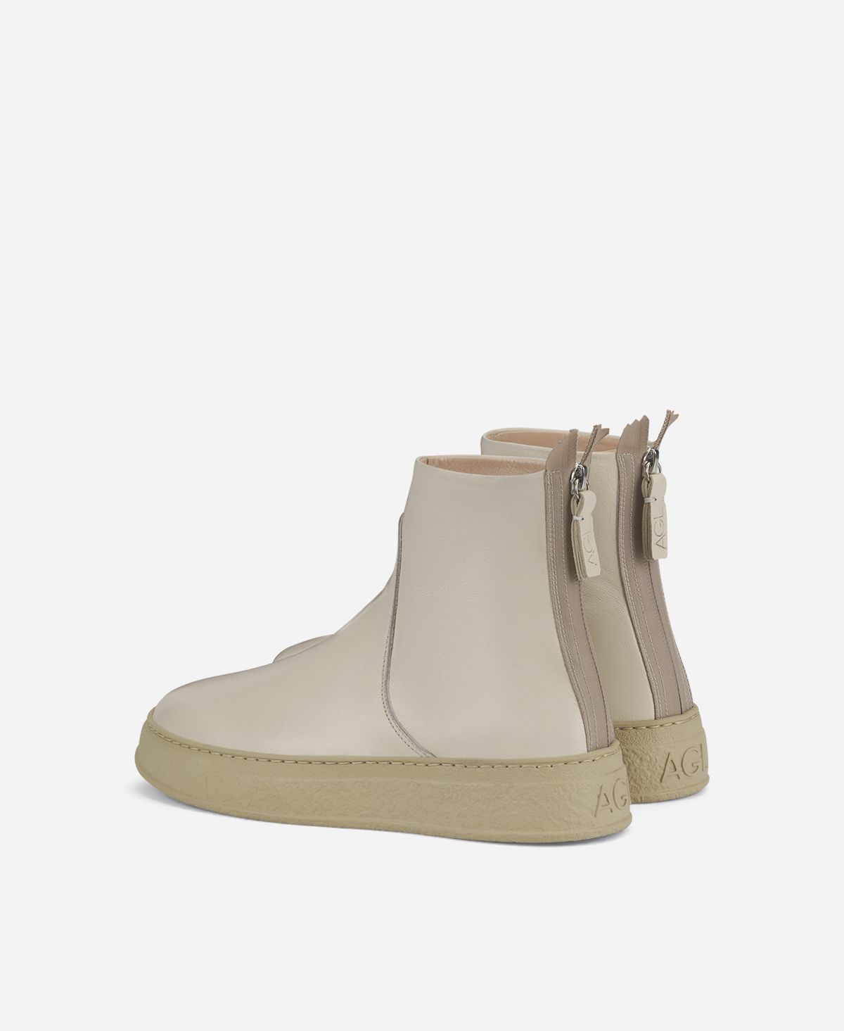 Agl Stivaletto in pelle Crema Giuly Presa