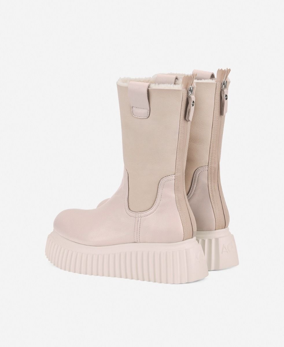 Agl Stivaletto con montone Crema Milagros Fur Sconto