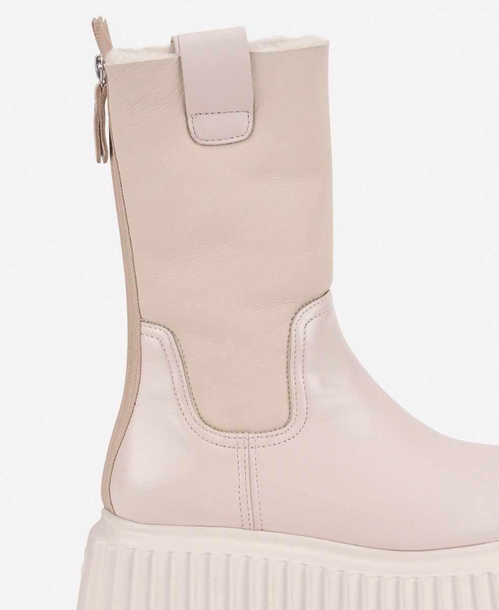 Agl Stivaletto con montone Crema Milagros Fur Sconto