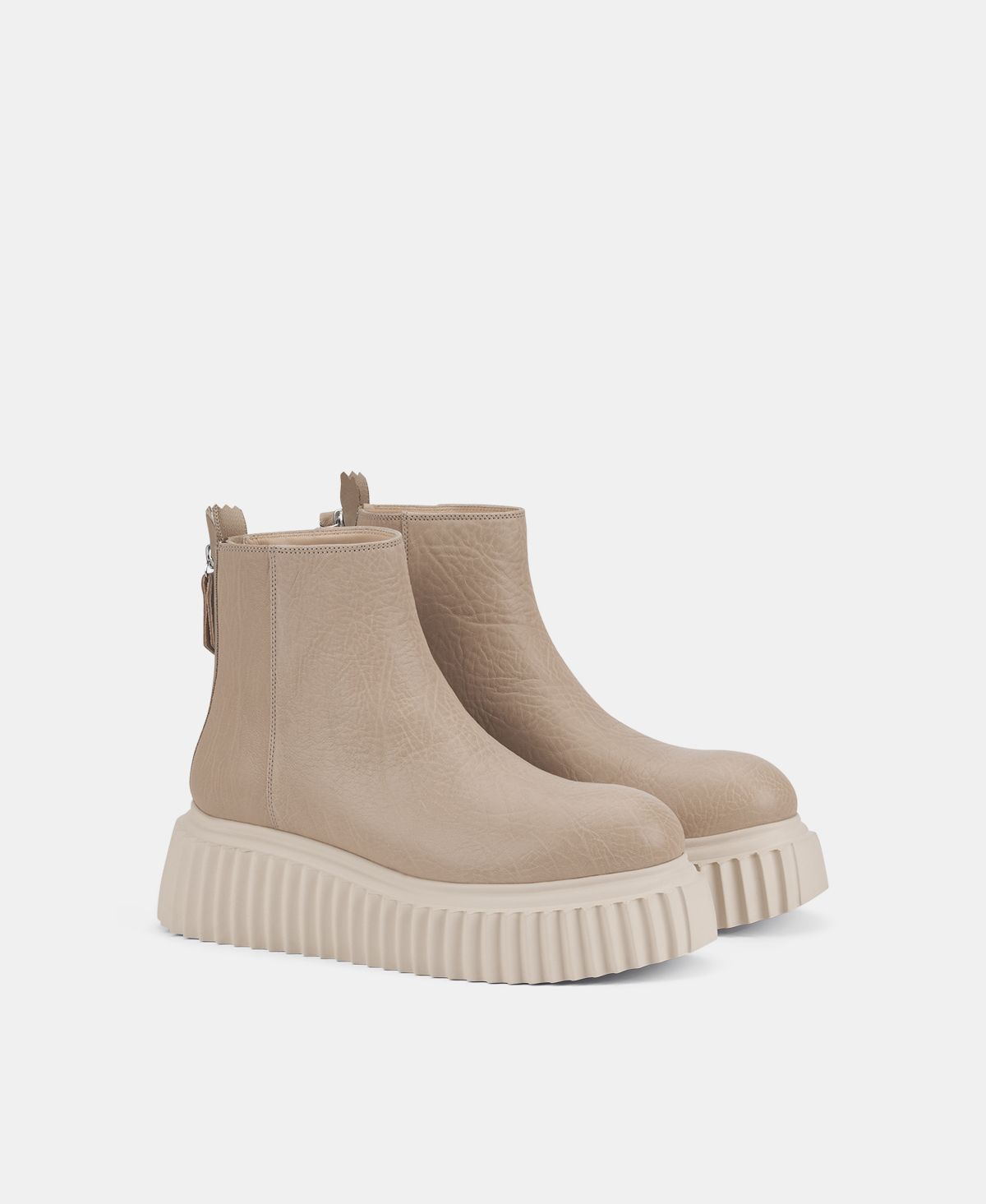 Agl Stivaletto in pelle Beige Sandy Offerta