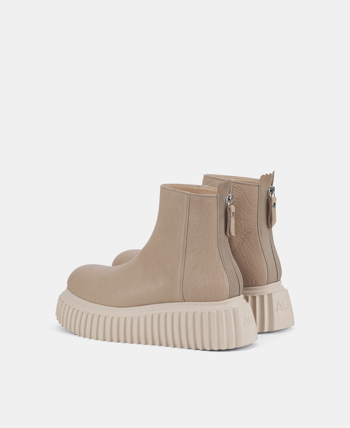 Agl Stivaletto in pelle Beige Sandy Offerta