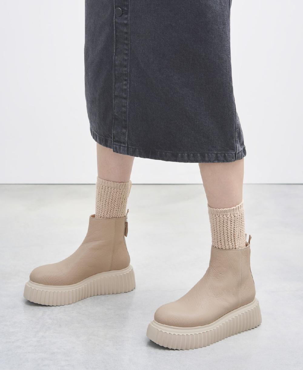 Agl Stivaletto in pelle Beige Sandy Offerta
