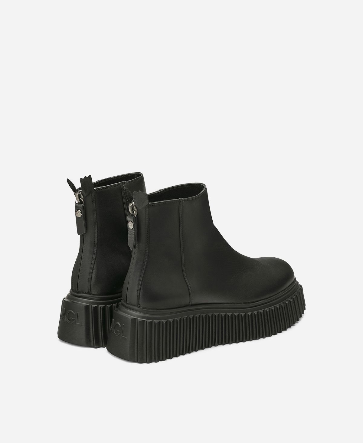 Agl Stivaletto in pelle Nero Sandy Economico